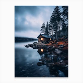 Cabin In The Woods 5 Canvas Print