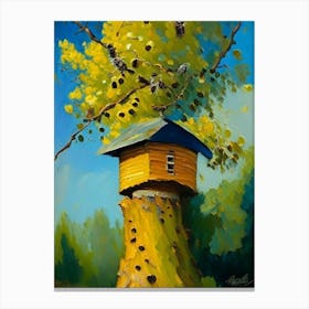 Beehive In Tree 1 Painting Canvas Print