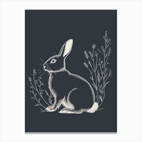 New Zealand Rabbit Minimalist Illustration 3 Canvas Print