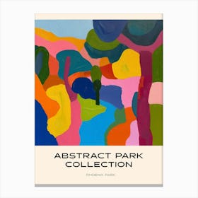 Abstract Park Collection Poster Phoenix Park Dublin 1 Canvas Print