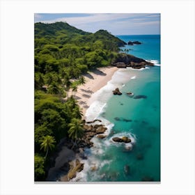 Aerial View Of A Tropical Beach Canvas Print