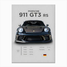911 Porsche Gt3 Rs Canvas Print