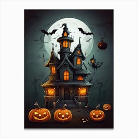 Haunted House 3 Canvas Print