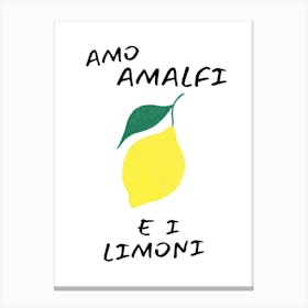 Amalfi and lemons Canvas Print