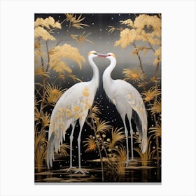 Two Cranes In Love Canvas Print