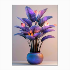 purple plant in a pot Canvas Print