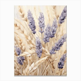 Boho Dried Flowers Lavender 5 Canvas Print