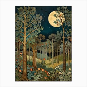 William Morris Moonlight In The Forest 31 Canvas Print