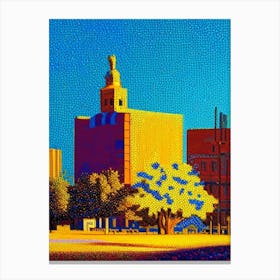 Amarillo, City Us  Pointillism Canvas Print