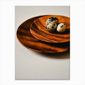 Two Wooden Plates Canvas Print