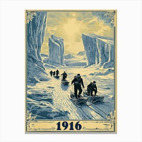 Aihrgdesign A Vintage Adventure Poster Of A 1916 Polar Expedi 3e430532 5b1d 4ef7 B369 490d7fa82979 1 Canvas Print