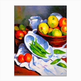 Snow Peas Cezanne Style vegetable Canvas Print