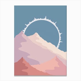 Eclipse Mountains Canvas Print