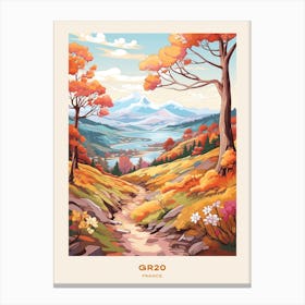 Gr20 France Hike Poster Canvas Print