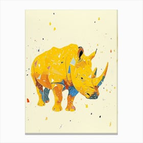 Yellow Rhinoceros 2 Canvas Print