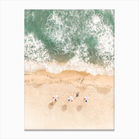 Aerial Beach Umbrellas Canvas Print