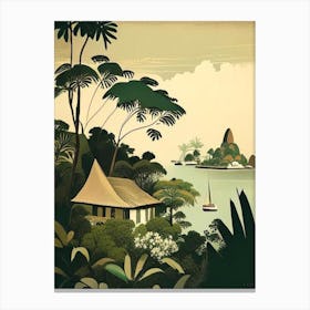 Koh Tao Thailand Rousseau Inspired Tropical Destination Canvas Print