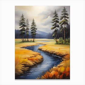 Autumn River . Canvas Print