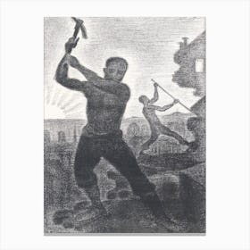 The Wreckers (Les Démolisseurs) (1896), Paul Signac Canvas Print
