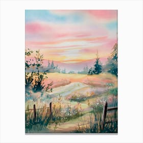 Sunset In The Countryside 1 Canvas Print