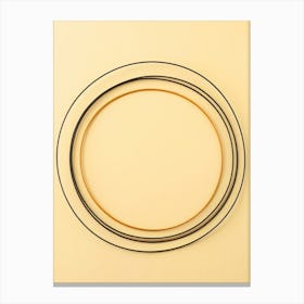 Oval Frame On Yellow Background 2 Canvas Print