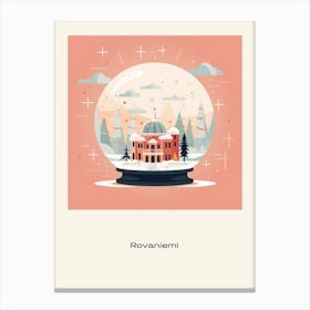 Rovaniemi Finland 3 Snowglobe Poster Canvas Print