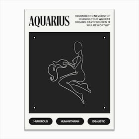 Aquarius Zodiac Sign Canvas Print