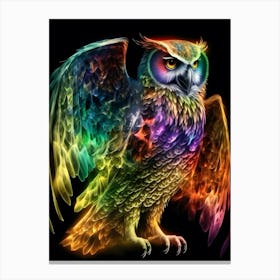 Rainbow Owl Canvas Print