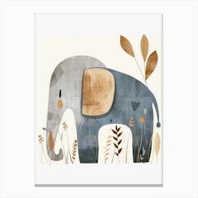 Charming Nursery Kids Animals Elephant 4 Canvas Print