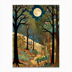 William Morris Moonlight In The Forest 31 Canvas Print