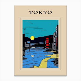 Minimal Design Style Of Tokyo, Japan 2 Poster Canvas Print