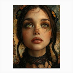 Girl With Green Eyes Canvas Print