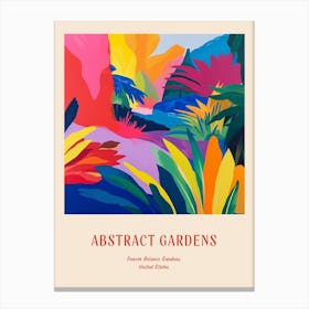 Colourful Gardens Denver Botanic Gardens Usa 2 Red Poster Canvas Print