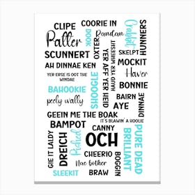 Blawin a hoolie blue Canvas Print