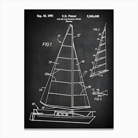 Sailboat Patent Print Sail Rig Stay Sail System Sail Boat Patent Sailing Boat Art Sail Boat Print Sail Boat Art Patent Print Vb4401 Canvas Print