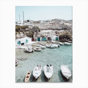 Tranquil Bay, Milos Canvas Print