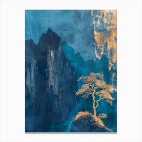 Tree In The Mountains Canvas Print