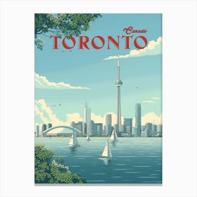 Toronto Skyline Sails Away Poster Canvas Print