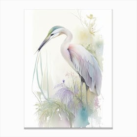 Cocoi Heron Gouache 1 Canvas Print
