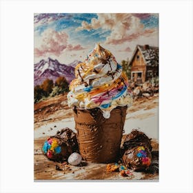 Ice Cream Sundae 25 Canvas Print