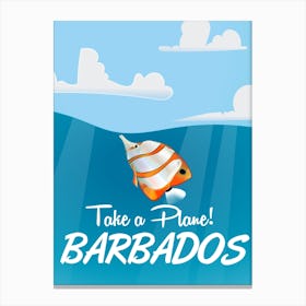 Take A Plane Barbados Canvas Print