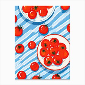 Cherry Tomatoes Summer Illustration 2 Canvas Print