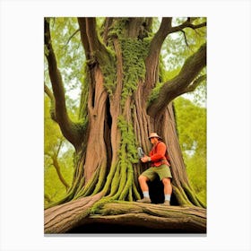 Man In A Tree Canvas Print