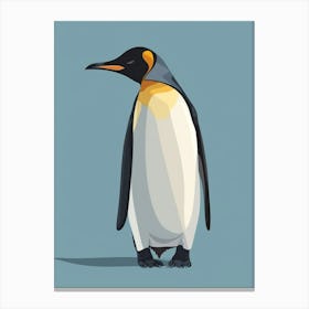 Emperor Penguin Santiago Island Minimalist Illustration 3 Canvas Print