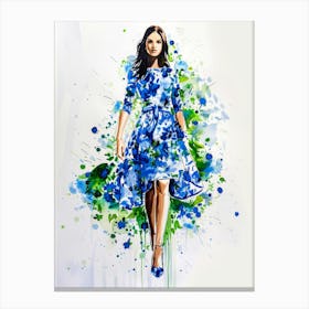 Blue Dress 4 Canvas Print