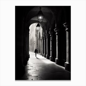 Salamanca, Spain, Black And White Analogue Photography 3 Canvas Print