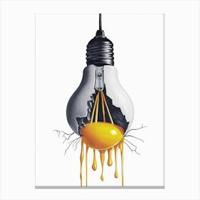 Egg In A Light Bulb Canvas Print