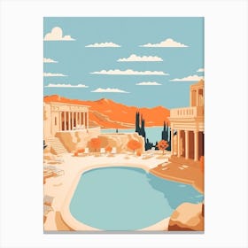 Greece 1 Travel Illustration Canvas Print