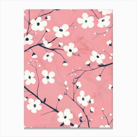 Pink Cherry Blossoms Canvas Print