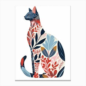 Bombay Cat Clipart Illustration 4 Canvas Print